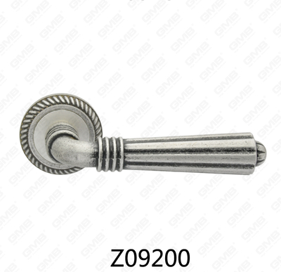 Zamak-Zinklegierungs-Aluminium-Rosetten-Türgriff mit runder Rosette (Z09200)