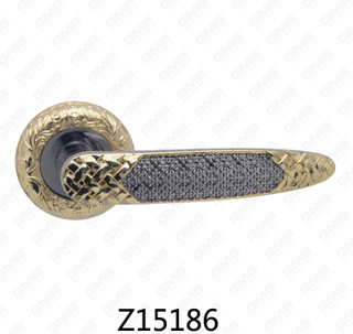 Zamak-Zink-Legierungs-Aluminium-Rosette-Türgriff mit runder Rosette (Z15186)