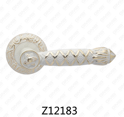 Zamak-Zink-Legierungs-Aluminium-Rosette-Türgriff mit runder Rosette (Z12183)