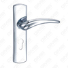 Türgriff Ziehen Sie Holztür Hardware-Griff Schloss Türgriff auf Teller für Locksserie durch Zinklegierung oder Stahltürplattengriff (ZM60153-PC)