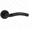 Hochwertige schwarze Farbe Modernes Design #304 Edelstahl-Türgriff runden Rosenhebelgriff (GB03-108)