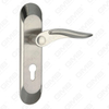 Türgriff Ziehen Sie Holztür Hardware-Griff Türgriff auf Teller für Locksserie durch Zinklegierung oder Stahltürplatte (CM592-C23K)