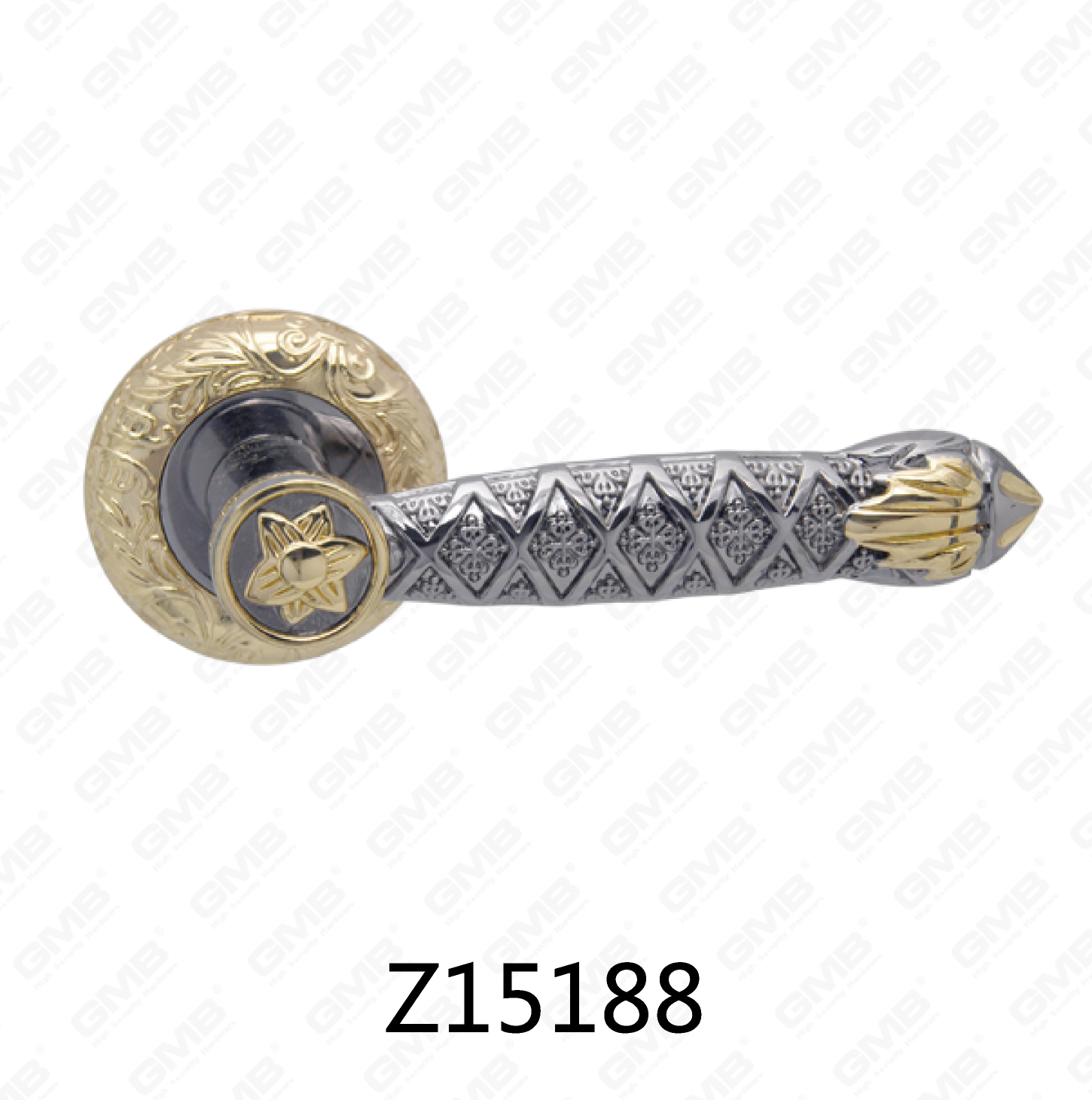 Zamak-Zink-Legierungs-Aluminium-Rosette-Türgriff mit runder Rosette (Z15188)