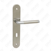 Türgriff Ziehen Sie Holz Hölzer Tür Hardware Griff Schloss Türgriff am Teller für Locksserie durch Zinklegierung oder Stahltürplattengriff (74412)