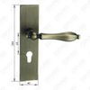 Türgriff ziehen Holztürbeschläge Griffschloss Türgriff auf Platte für Einsteckschlösser aus Zinklegierung oder Stahl Türplattengriff (ZM581-E02-DAB)