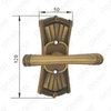 Türgriff Ziehen Sie Holzhölzer Hardware-Griff-Schloss Türgriff auf Teller für Locksserie durch Zinklegierung oder Stahltürplattengriff (CF128-C96-DYB)