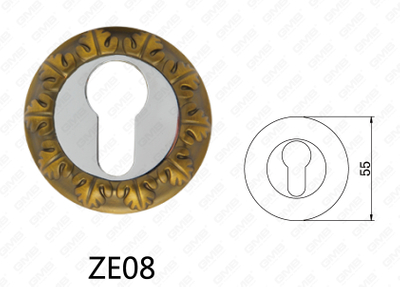 Zamak-Zink-Legierungs-Aluminiumtürgriff-runde Rosette (ZE08)