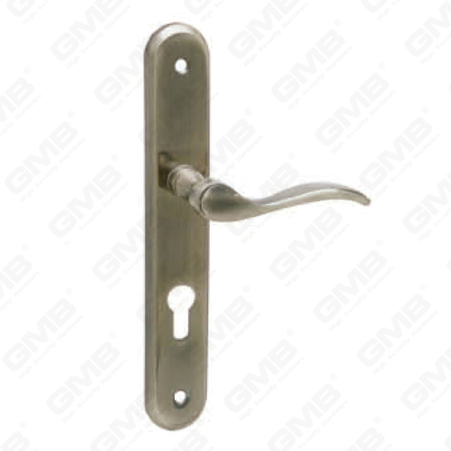 Türgriff Ziehen Sie Holztür Hardware -Griff Türgriff auf dem Teller für Locksserie durch Zinklegierung oder Stahltürplattengriff (61579)