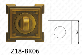 Zamak-Zink-Legierungs-Aluminium-Türgriff-Quadrat-Rosette (Z18-BK06)