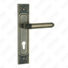 Türgriff ziehen Holztürbeschläge Griffschloss Türgriff auf Platte für Einsteckschlösser aus Zinklegierung oder Stahl Türplattengriff (E711-Z31-DAB)