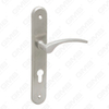 Türgriff Ziehen Sie Holztür Hardware -Griff Türgriff auf Teller für Locksserie durch Zinklegierung oder Stahltürplattengriff (61545)
