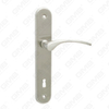 Türgriff Ziehen Sie Holzhölzer Hardware -Griff Türgriff auf Teller für Locksserie durch Zinklegierung oder Stahltürplatte (215045)