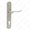 Türgriff Ziehen Sie Holztür Hardware -Griff Türgriff an der Platte für Locksserie durch Zinklegierung oder Stahltürplatte (6140)