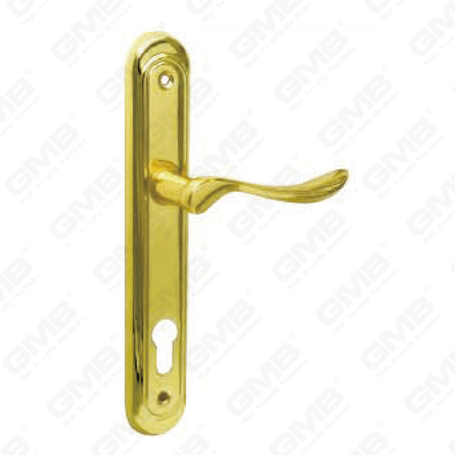 Türgriff Ziehen Sie Holztür Hardware -Griff Türgriff auf Teller für Locksserie durch Zinklegierung oder Stahltürplatte (224)