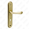 Türgriff Ziehen Sie Holztür Hardware -Griff Türgriff auf dem Teller für Locksserie durch Zinklegierung oder Stahltürplatte (309B)